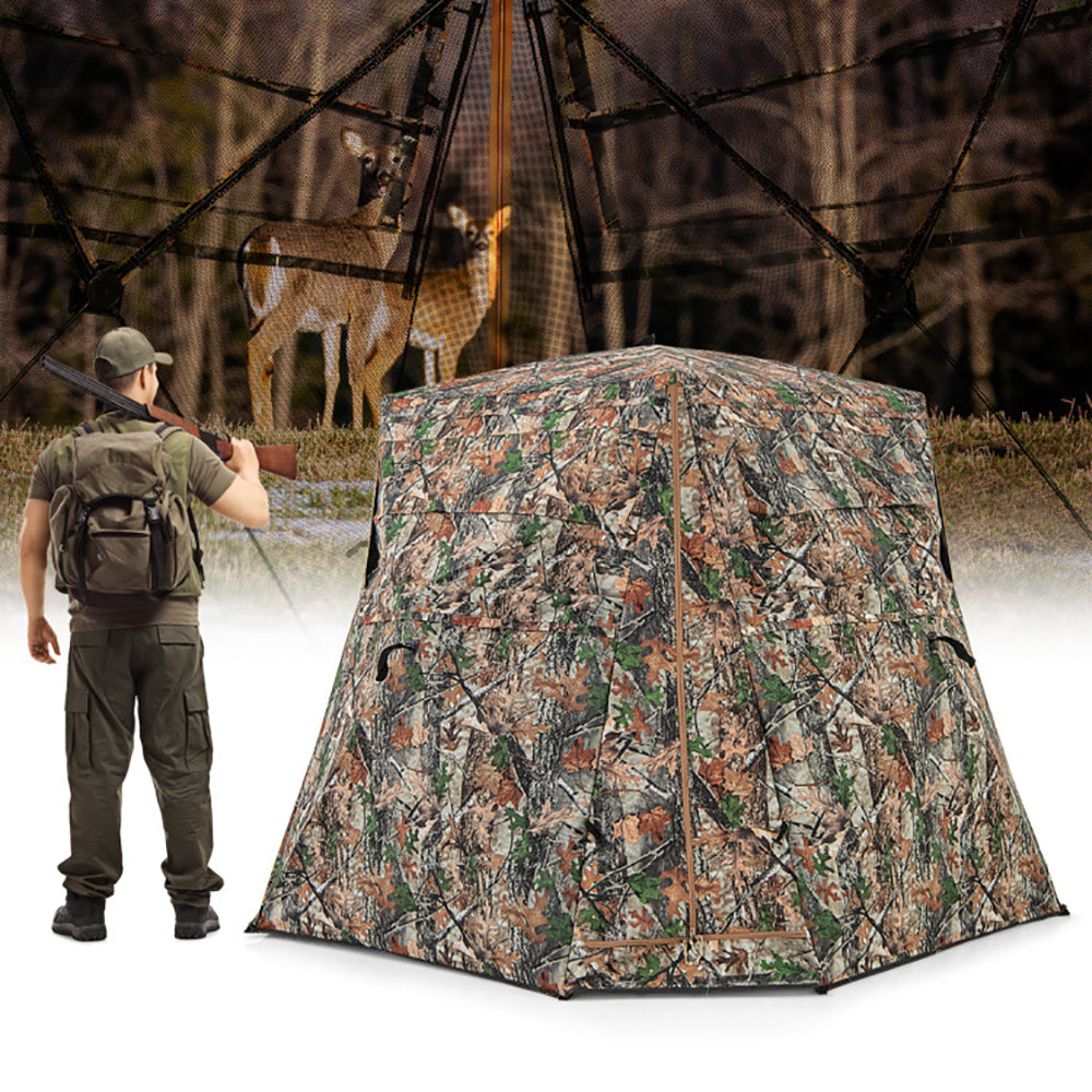 Discover the Ultimate 360 Degrees One Way See Through Ground Hunting Blind